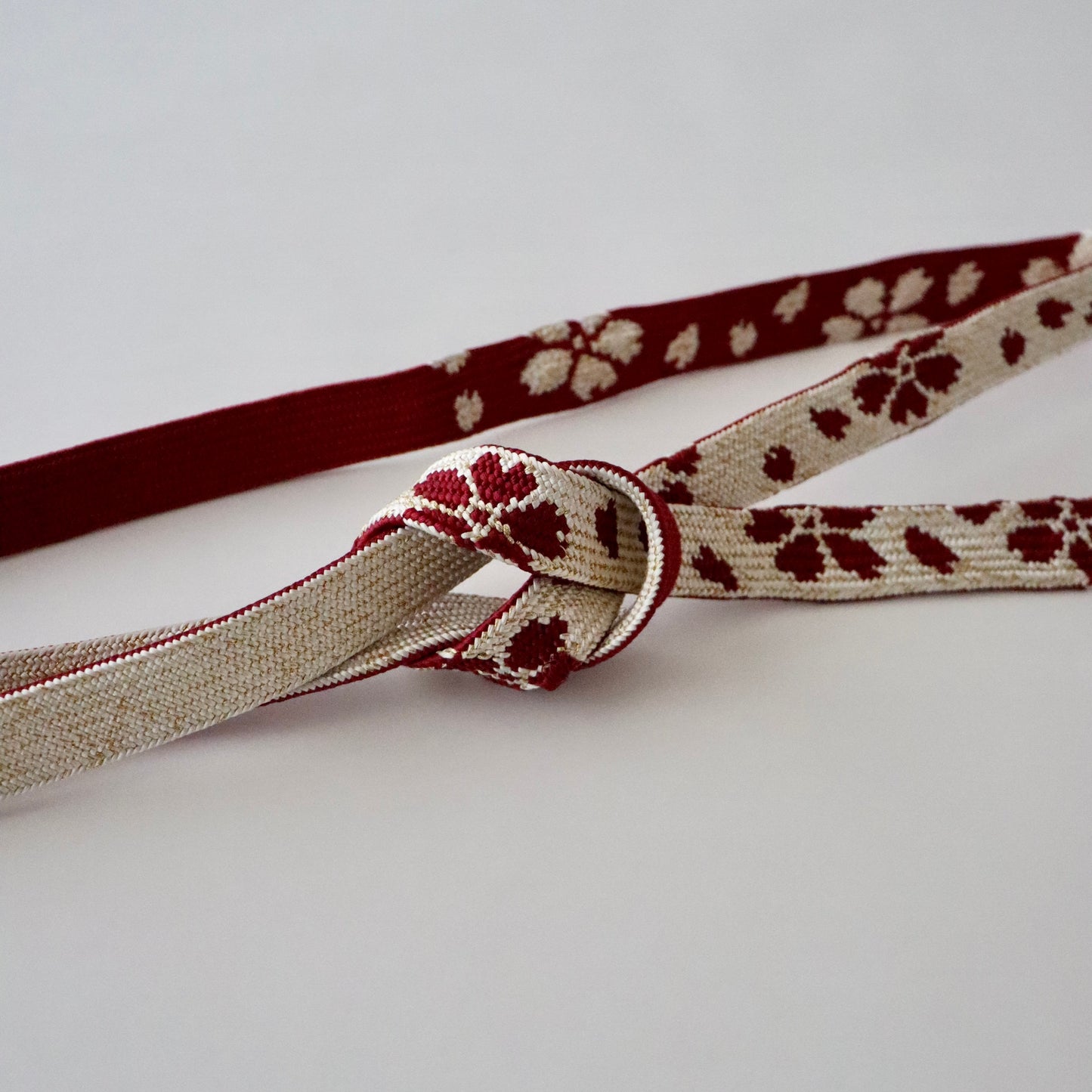 帯締め「高麗組 - 桜尽くし wine」大原商店