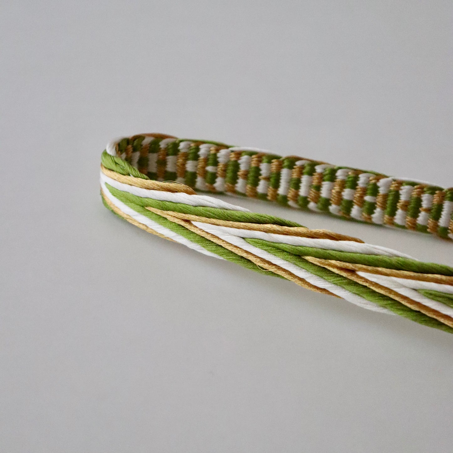 帯締め「畝打組 - lt grn」大原商店