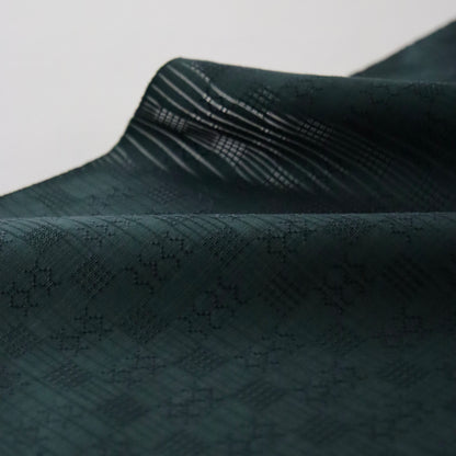 首里花倉織「草木染/浮織 - 濃緑」山口工房：山口良子