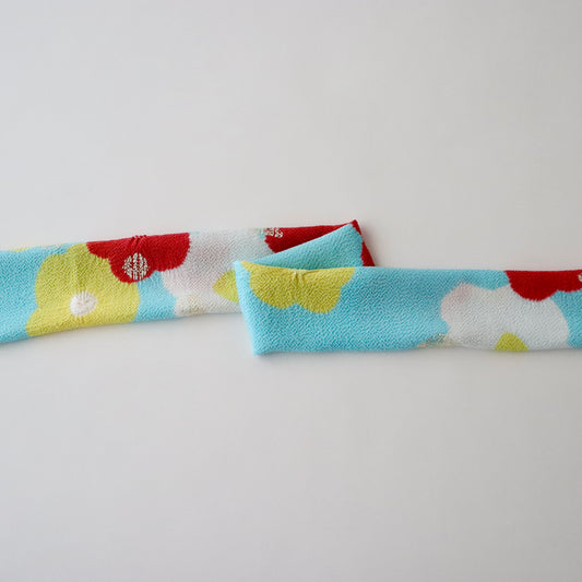 絞染め帯揚げ「花縮緬 - lt b」和小物さくら