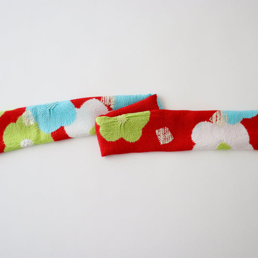 絞染め帯揚げ「花縮緬 - rd」和小物さくら