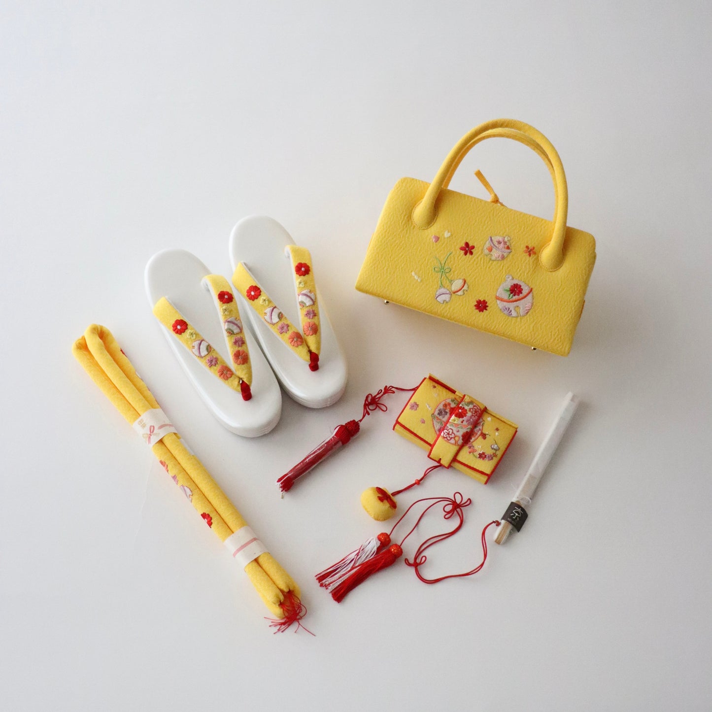 七歳向け「小物6点セット / 鈴 yel」和装小物やまざき