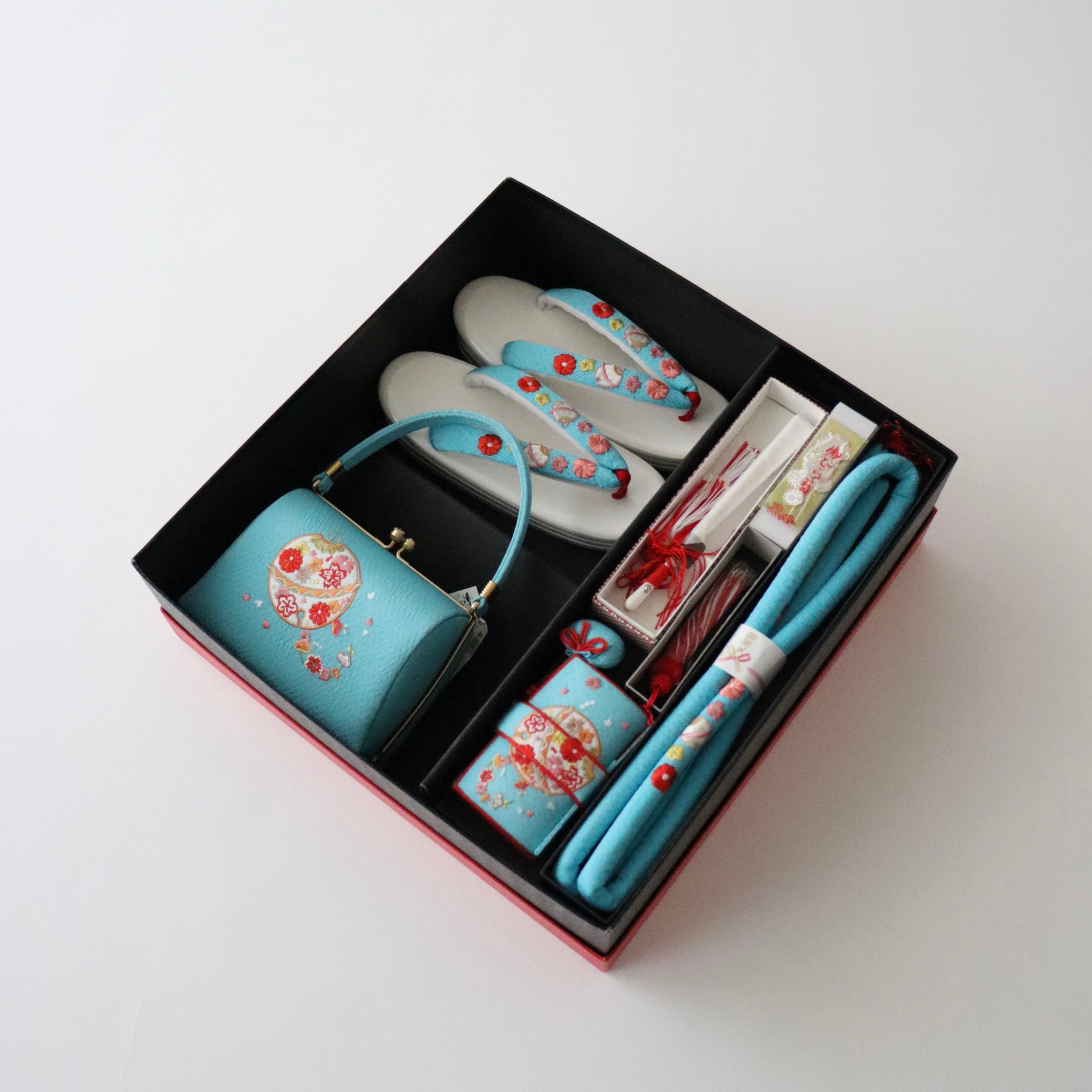 七歳向け「小物6点セット / 鈴 turq」和装小物やまざき – 荒井呉服店