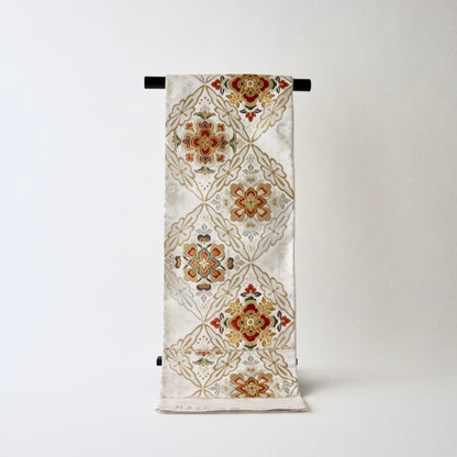 袋帯「吉兆綾錦 - 菱繋ぎ華文」絲屋善創