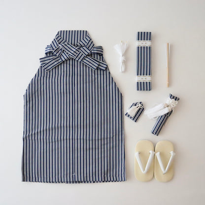 五歳 御祝着セット「暈し雲文 - nvy-g」