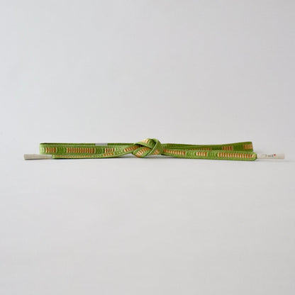 帯締め「三段綾竹組 - 君ヶ袖 lt grn」大原商店