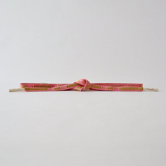 帯締め「三段綾竹組 - 君ヶ袖 pnk」大原商店