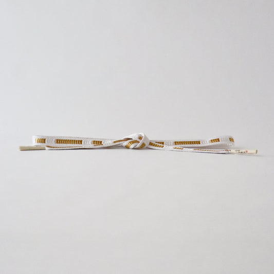 帯締め「三段綾竹組 - 君ヶ袖 wht」大原商店