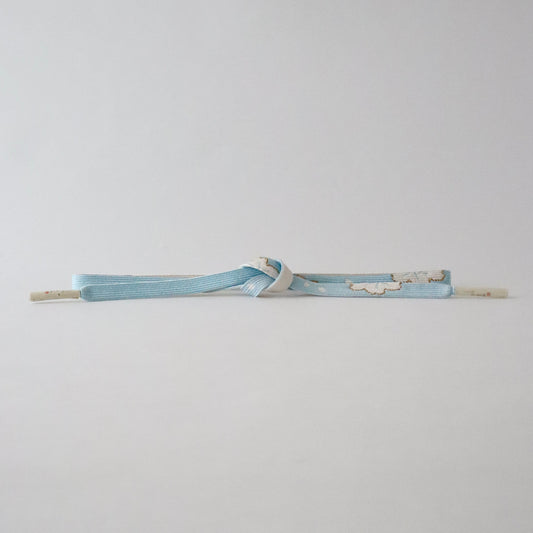 帯締め「高麗組 - 桜に花びら sky」大原商店