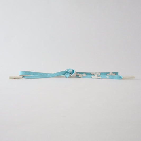 帯締め「高麗組 - 桜に花びら lt blu」大原商店